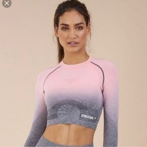Gymshark fitness set Medium ombré pink to grey